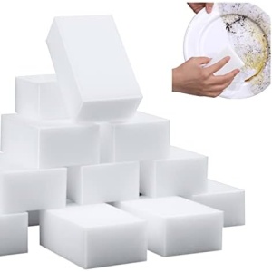 10 Pack Magic Sponge Eraser Extra Thick and Long Lasting Melamine Sponges in Bulk - Multi Surface Foam Cleaning Pads - Bathtub, Floor, Baseboard, Bathroom, Wall Cleaner