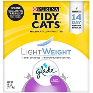 Purina Tidy Cats Low Dust, Multi Cat, Clumping Cat Litter, LightWeight Glade Clean Blossoms - 17 lb. Box