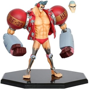 18CM Anime Figure GK Franky Fighting Pirates 2 Heads Action Figure Statue Decoration Doll