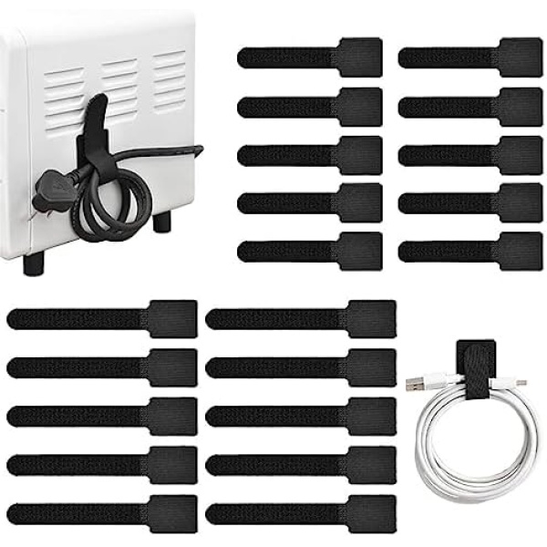 20 PCS Cord Organizer for Appliances, Cable Organizer Cord Holder for Small Kitchen Appliances, Kitchenaid Stand Mixer Air Fryer Coffee Maker Pressure Cooker (Black)