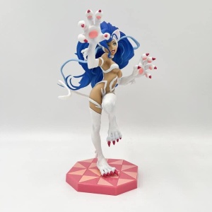 26Cm Darkstalkers Bishoujo Felicia/Lilith Girl Anime Figure Vampire Morrigan Aensland Action Figure Adult Model Doll Toys