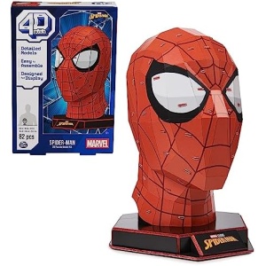 4D Puzzles, Marvel Spider-Man 3D Puzzle Model Kit with Stand 82 Pcs | Spiderman Desk Decor | Building Toys | 3D Puzzles for Adults & Teens 12+