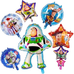 6PCS Cartoon Balloons for Happy Birthday Decorations, Party Supplies Birthday Foil Balloons for Kids Party Supplies Party Decoration Favors Colorful Balloon Set