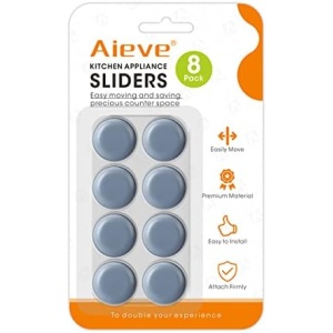 AIEVE Appliance Slider, 8Pcs Adhesive Magic Teflon Self Stick Slider for Most Countertop Small Kitchen Appliance Coffee Maker, Air Fryer, Pressure Cooker, Blender and More, Easy Moving & Saving Space