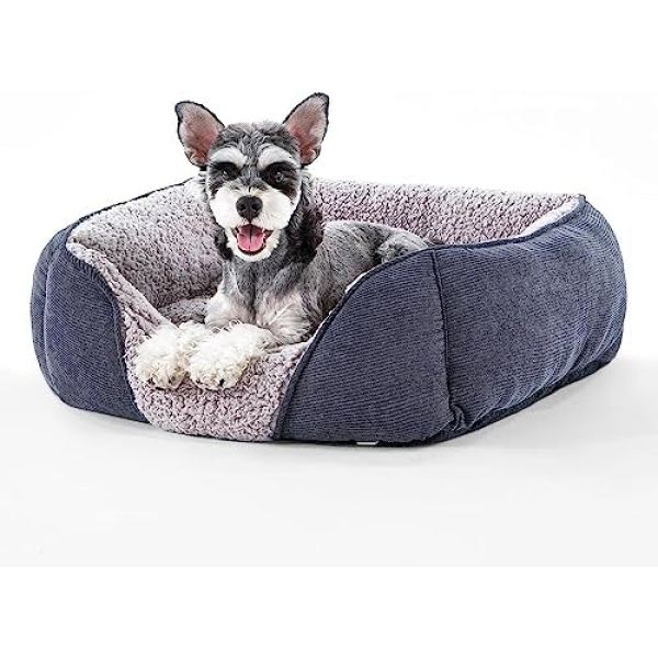 AIPERRO Dog Beds for Small Dogs 25 * 21In, Dog Bed Small Size Dog Washable, Orthopedic Dog Bed Indoor, Sofa Bed Soft Sleeping Puppy Dog Beds Breathable Cuddler Pet Bed with Anti-Slip Bottom