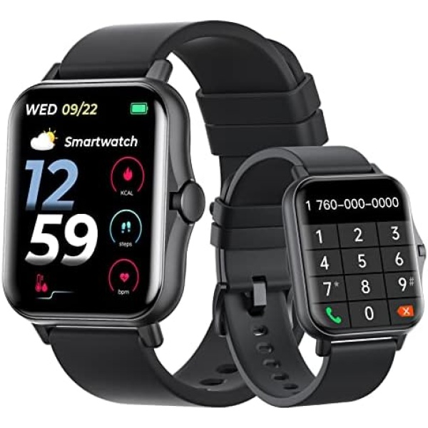ANDFZ Smart Watch(Receive & Dial), 2023 Newest 1.85" TFT HD Full Touch Screen, Smart Watch for Women Men,SmartWatchs with Fitness Tracker/Call/Text/AI Voice Assistant