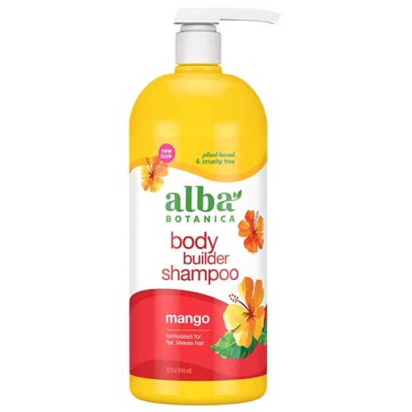 Alba Botanica Body Builder Shampoo, Mango, 32 Oz