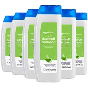 Amazon Basics 2-in-1 Dandruff Shampoo and Conditioner, Clean Apple Scent, 14.2 Fluid Ounces, 6-Pack (Previously Solimo)