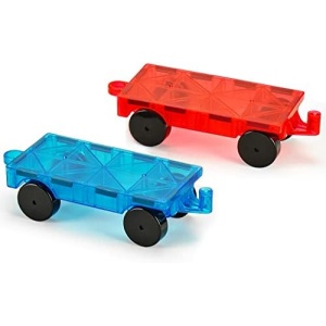 Anbalulu Magnetic Tile Cars, Expansion Building Set for The Magnetic Blocks, 3D STEM Staking Toys, Magnets Toy for Kids Boys Girls