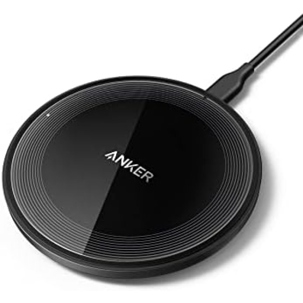 Anker 315 Wireless Charger (Pad), 10W Max Fast Charging, Compatible with iPhone 14/13 Series, Samsung S22, AirPods, Samsung Buds, Google Buds, and More (Wall Charger Not Included)