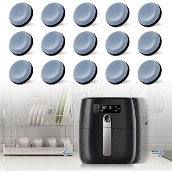 Appliance Sliders, 16pcs Self Adhesive Small Kitchen Appliance Sliders Teflon Easy Sliders Appliance Mover For Countertop Appliance Stand Mixer, Coffee Maker, Air Fryer, Food Processor,Pressure Cooker