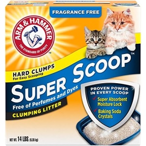Arm & Hammer Super Scoop Litter, Fragrance Free,14 Lbs (Packaging May Vary)