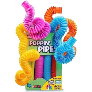 BUNMO Pop Tubes Large 4pk | Hours of Fun for Kids | Imaginative Play & Stimulating Creative Learning | Toddler Sensory Toys | Tons of Ways to Play | Connect, Stretch, Twist & Pop