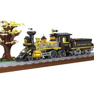 Beberlu Steam Train Building Sets, Genoa 4-4-0 Locomotive with Tracks Construction Toys Building Blocks for Adults and 6+ Teens Birthday Gifts Home Decor (950 PCS)