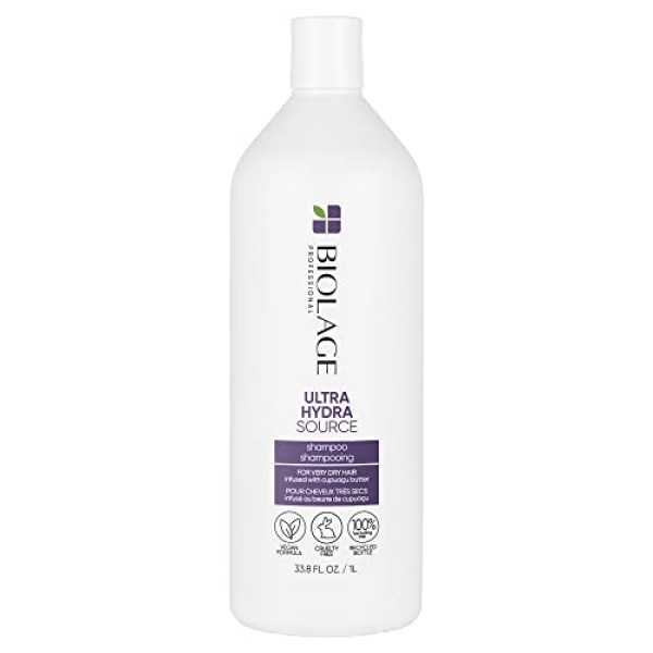 Biolage Ultra Hydra Source Shampoo | Deep Hydrating Shampoo for Very Dry Hair | Moisturizes Hair to Prevent Breakage | Paraben & Silicone-Free | Vegan | Salon Shampoo