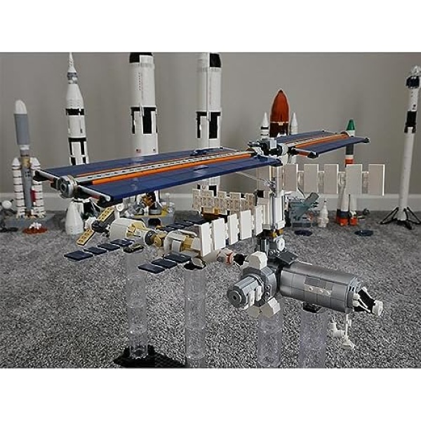 Blocks Set MOC-93305 International Space Station Small Particles Puzzle Building Block Toys DIY Mini Toys Desktop Decoration for Adults and Kids Gift Compatible LG