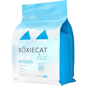 Boxiecat Air Lightweight Premium Clumping Cat Litter -Scent Free- 11.5 lb- Plant-Based Formula- Stays Ultra Clean, Longer Lasting Odor Control, 99.9% Dust Free