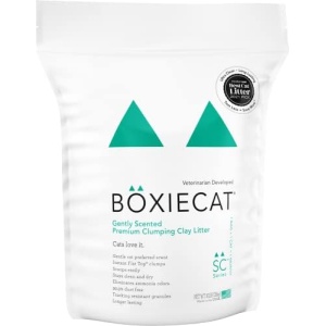 Boxiecat Premium Clumping Clay Cat Litter, Gently Scented, 16lbs - Longer Lasting Odor Control - Hard, Non Stick Clumps - Stays Ultra Clean - 99.9% Dust Free