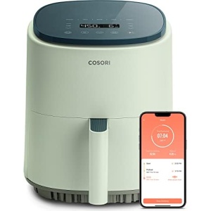 COSORI Air Fryer 4 Qt, 7 Cooking Functions Airfryer, 150+ Recipes on Free App, 97% less fat Freidora de Aire, Dishwasher-safe, Designed for 1-3 People, Lite 4.0-Quart Smart Air Fryer, Sage Green
