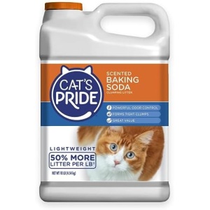 Cat's Pride Lightweight Clumping Litter: Baking Soda - Powerful Odor Control - Scented, 10 Pounds