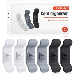 Cord Organizer for Kitchen Appliances - Appliance Cord Organizer Stick On, Cord Wrapper Durable Silicone Kitchen Gadget, Cord Winder Suitable Mixer, Coffee Makers, Juicer, Air Fryers, Pressure Cookers