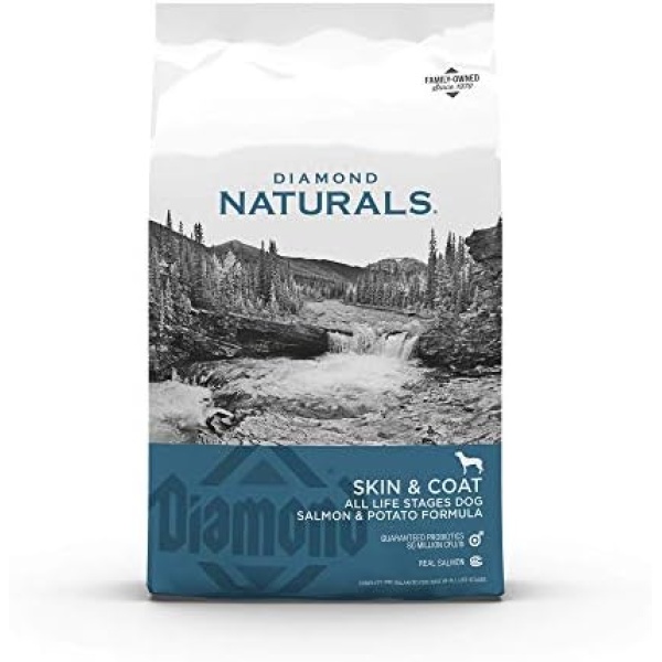 DIAMOND NATURALS Skin & Coat Real Meat Recipe Dry Dog Food with Wild Caught Salmon 15lb (9422_15_DND)
