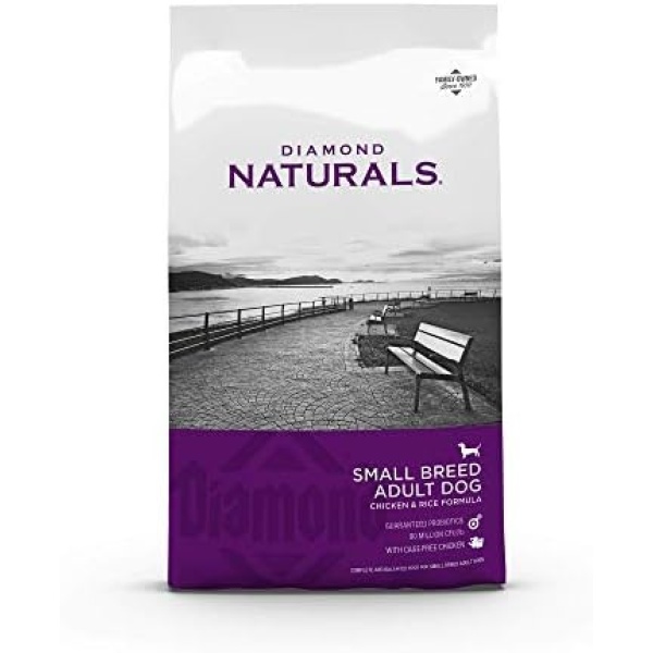 Diamond Naturals Dry Food for Adult Dogs, Small Breed Chicken and Rice Formula, 18 Pound Bag