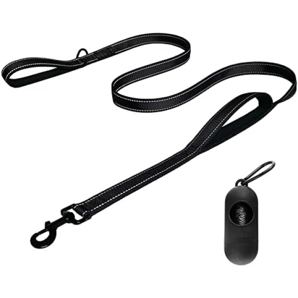 Dog Leash, Heavy Duty Dog Leash, Leashes for Large Breed Dogs 5FT 6FT, Double Handle Dog Leash, Reflective Training Lead, Perfect for Medium to Large Dogs