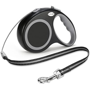 EC.TEAK Retractable Dog Leash, 26 FT Dog Walking Leash for Medium Large Dogs up to 77lbs, One Button Break & Lock, Heavy Duty No Tangle