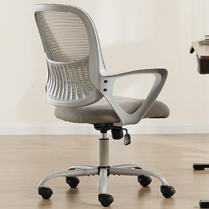 Ergonomic Office Chair with Arms, Home Office Desk Chairs with Wheels, Lumbar Support - Swivel Rolling Mesh Chair with Rock & Lock for Gaming- Computer Chair with Breathable Design