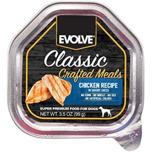 Evolve Pet Food Classic Crafted Meals Chicken Recipe Dog Food, 3.5 Ounce (Pack of 15)