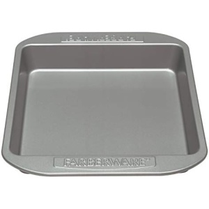 Farberware Nonstick Bakeware Nonstick Baking Pan / Nonstick Cake Pan, Square - 9 Inch, Gray