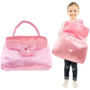 Franco Barbie Purse Pillow Bedding Super Soft Plush Pink Purse/Bag Shapped Cuddle Pillow Buddy, (100% Official Licensed Barbie Product)
