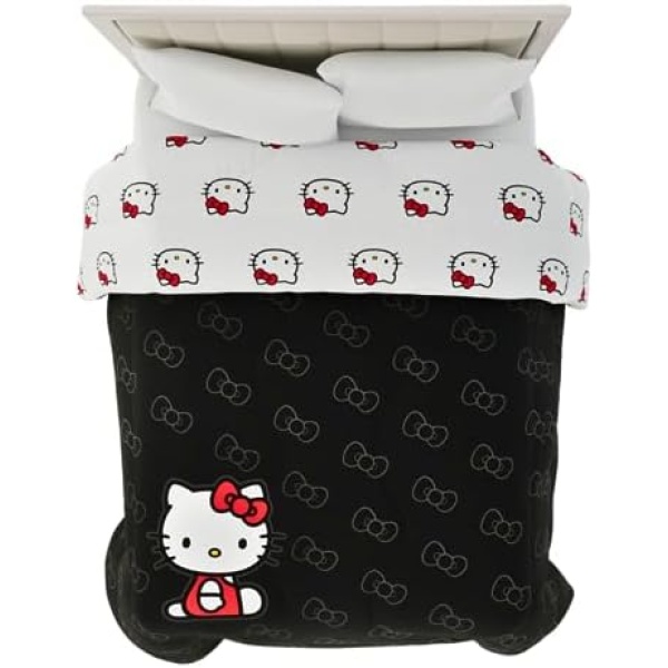 Franco Hello Kitty Bedding Super Soft Microfiber Reversible Comforter, Full, (Official Licensed Product)