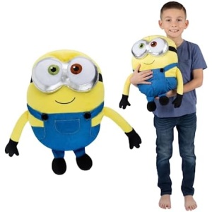 Franco Minions: The Rise of Gru, Bedding Super Soft Plush Bob Cuddle Pillow Buddy, (Official Minions Product)