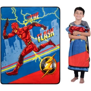Franco WB The Flash Movie Kids Bedding Super Soft Micro Raschel Throw, 46 in x 60 in, (Official Licensed Product)