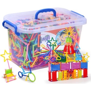 Fun toys 560 PCS Building Blocks Set, Different Shape Educational Construction Engineering Set 3D Puzzle, Interlocking Creative Connecting Kit,Great Toy for Both Boys and Girls CMB-091
