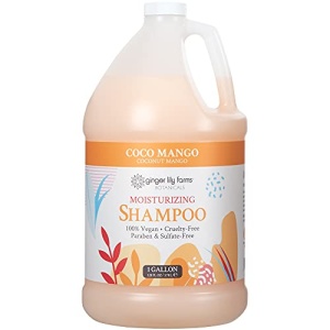 Ginger Lily Farms Botanicals Moisturizing Shampoo for All Hair Types, Coco Mango, 100% Vegan & Cruelty-Free, Coconut Mango Scent, 1 Gallon (128 fl oz) Refill