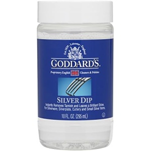 Goddard’s Silver Cleaner Dip – Silver Jewelry Cleaner Solution for Filigree Metalwork & Small Items – Professional Use Silver Tarnish Remover – Silverware Cleaning Supplies (10 oz)