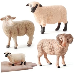 Gogogmee 1pc Wild Animals Miniatures Mini Toy Miniature Lamb Sheep Ornament Sheep Figure Toy Creative Sheep Ornament Sheep Doll Mutton Decorate Child Solid Toy Set Figurines for Kids