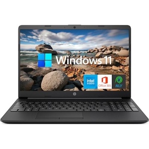 HP 15.6" Laptop with 1 Year Microsoft Office 365, Intel Pentium Quad-Core Processor, Long Battery Life, RJ-45 Ethernet Port, USB Type-C, Wi-Fi, Webcam, HDMI, NLY MP, Windows 11 (16GB RAM | 1TB SSD)