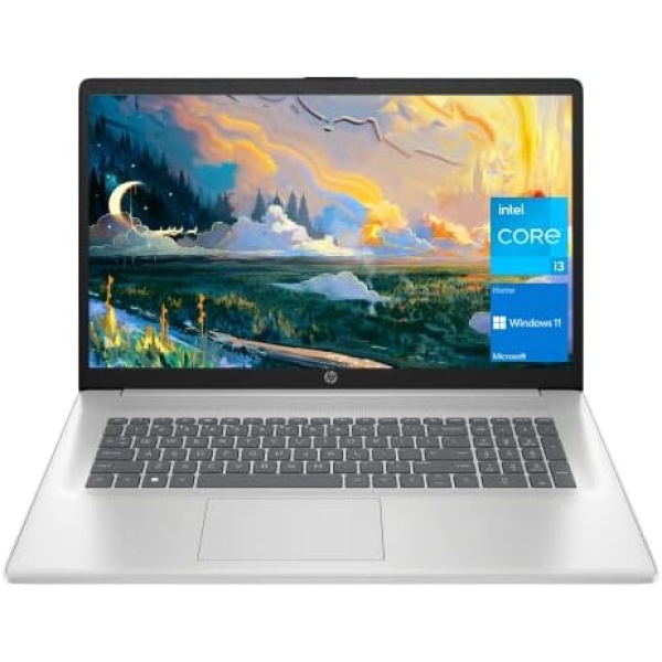 HP 17 Laptop, 17.3” HD+ Display, 11th Gen Intel Core i3-1125G4 Processor, 8GB RAM, 256GB SSD, Wi-Fi, HDMI, Webcam, Windows 11 Home, Silver