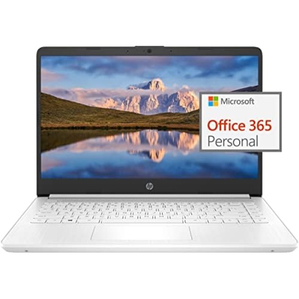 HP Newest 14" Ultral Light Laptop for Students and Business, Intel Quad-Core N4120, 8GB RAM, 192GB Storage(64GB eMMC+128GB Micro SD), 1 Year Office 365, Webcam, HDMI, WiFi, USB-A&C, Win 11 S