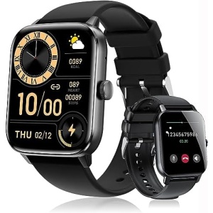 HUINENGYUAN Bluetooth Fashion Smartwatch with Answer/Dial/Blood Oxygen/Heart Rate/Sleep Monitoring/Non-Invasive Blood Glucose Test Smartwatch Ip67 Waterproof Fitness Tracker F57l Plus