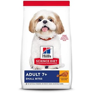 Hill's Science Diet Adult 7+ Small Bites Chicken Meal, Barley & Brown Rice Recipe Dry Dog Food, 15 lb. Bag