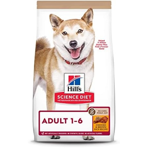 Hill's Science Diet Adult No Corn, Wheat or Soy Dry Dog Food, Chicken Recipe, 30 lb. Bag