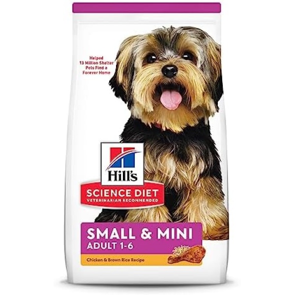 Hill's Science Diet Dry Dog Food, Adult, Small Paws For Small Breed Dogs, Chicken Meal & Rice, 4.5 lb. Bag