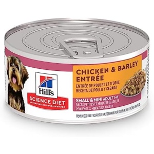 Hill's Science Diet Wet Dog Food, Adult, Small Paws for Small Breeds, Chicken & Barley Recipe, 5.8 oz Cans, 24 Pack