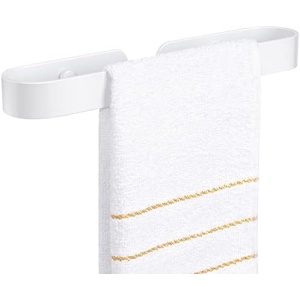 Homusthave Hand Towel Holder, 12 Inch Hand Towel Bar Self Adhesive & Screw Wall Mounted, Aluminum Hand Towel Hanger Towel Ring/Rack for Bathroom Kitchen, White