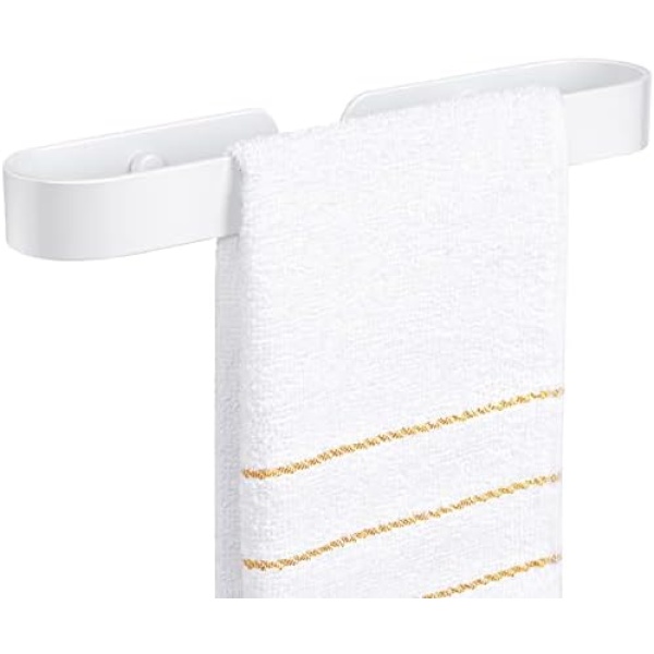 Homusthave Hand Towel Holder, 12 Inch Hand Towel Bar Self Adhesive & Screw Wall Mounted, Aluminum Hand Towel Hanger Towel Ring/Rack for Bathroom Kitchen, White